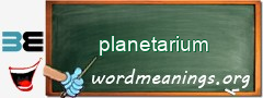 WordMeaning blackboard for planetarium